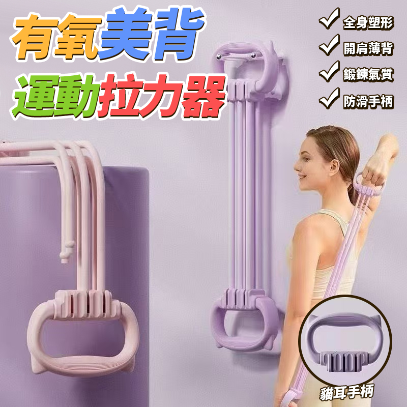 (2個)有氧美背運動拉力器