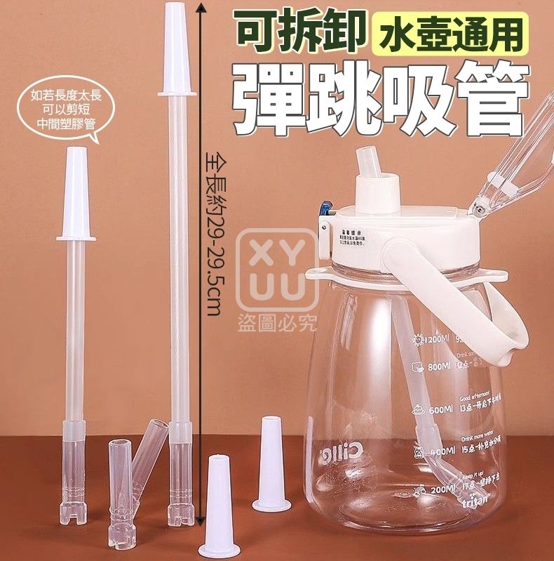可拆卸水壺通用彈跳吸管10入