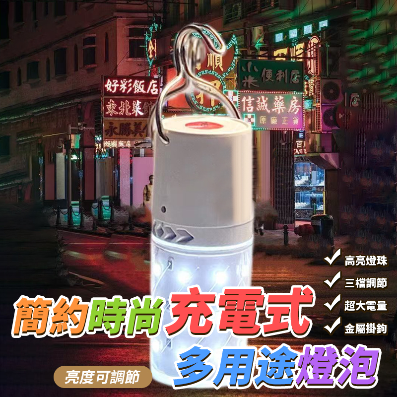 (2個)簡約時尚充電式多用途燈泡