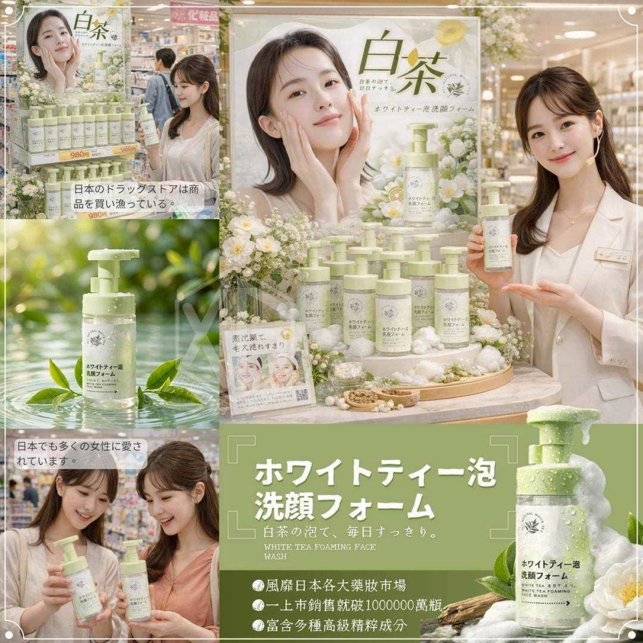 零負擔-白茶濃密泡沫洗顏慕斯