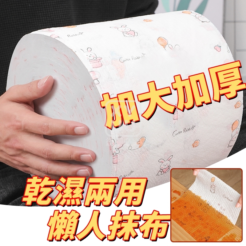 (2卷)加大加厚 乾濕兩用懶人抹布