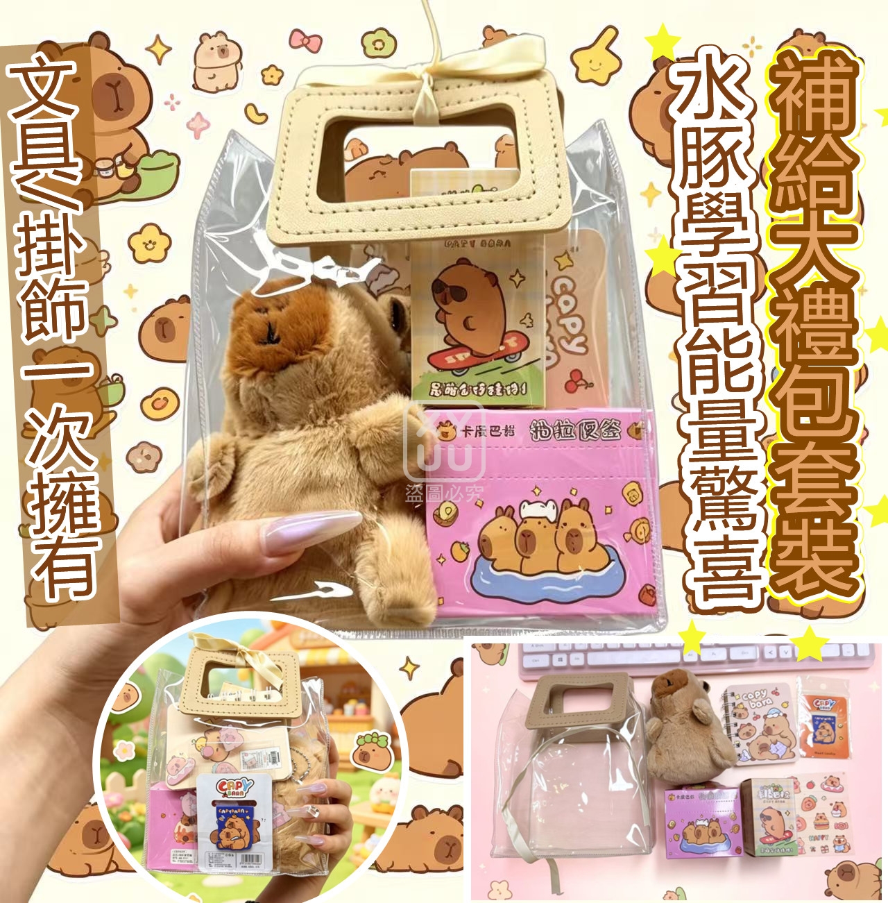 水豚學習能量驚喜補給大禮包套裝