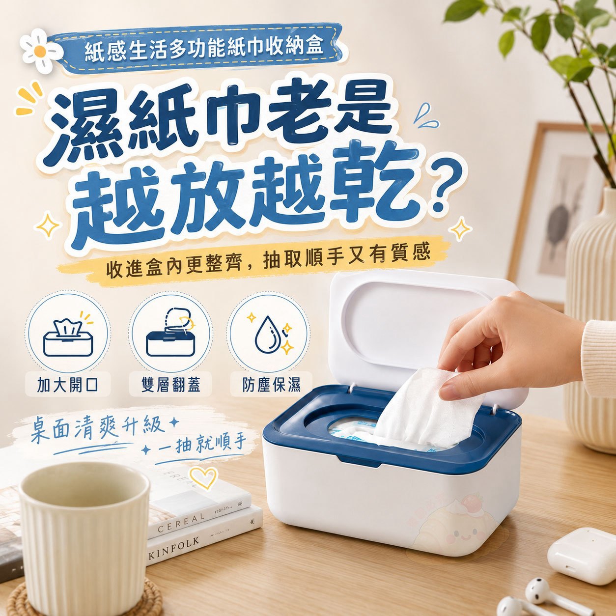 紙感生活多功能紙巾收納盒